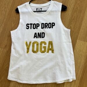 F.I.T. Yoga Tank Top Women's Size Large Stop Drop And Yoga Workout Fitness Gym